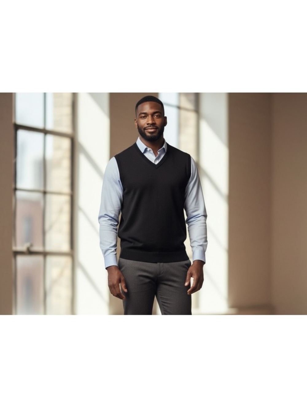 Jos. A. Bank Traveler Navy Pima Cotton Sweater Vest Men’s Large V-Neck